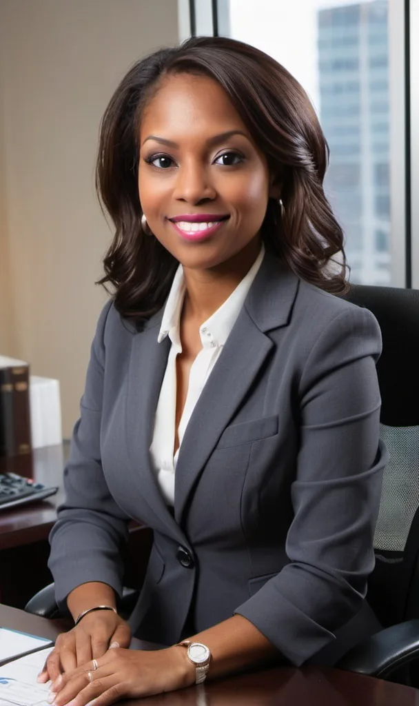 Virtual assistant at her desk
